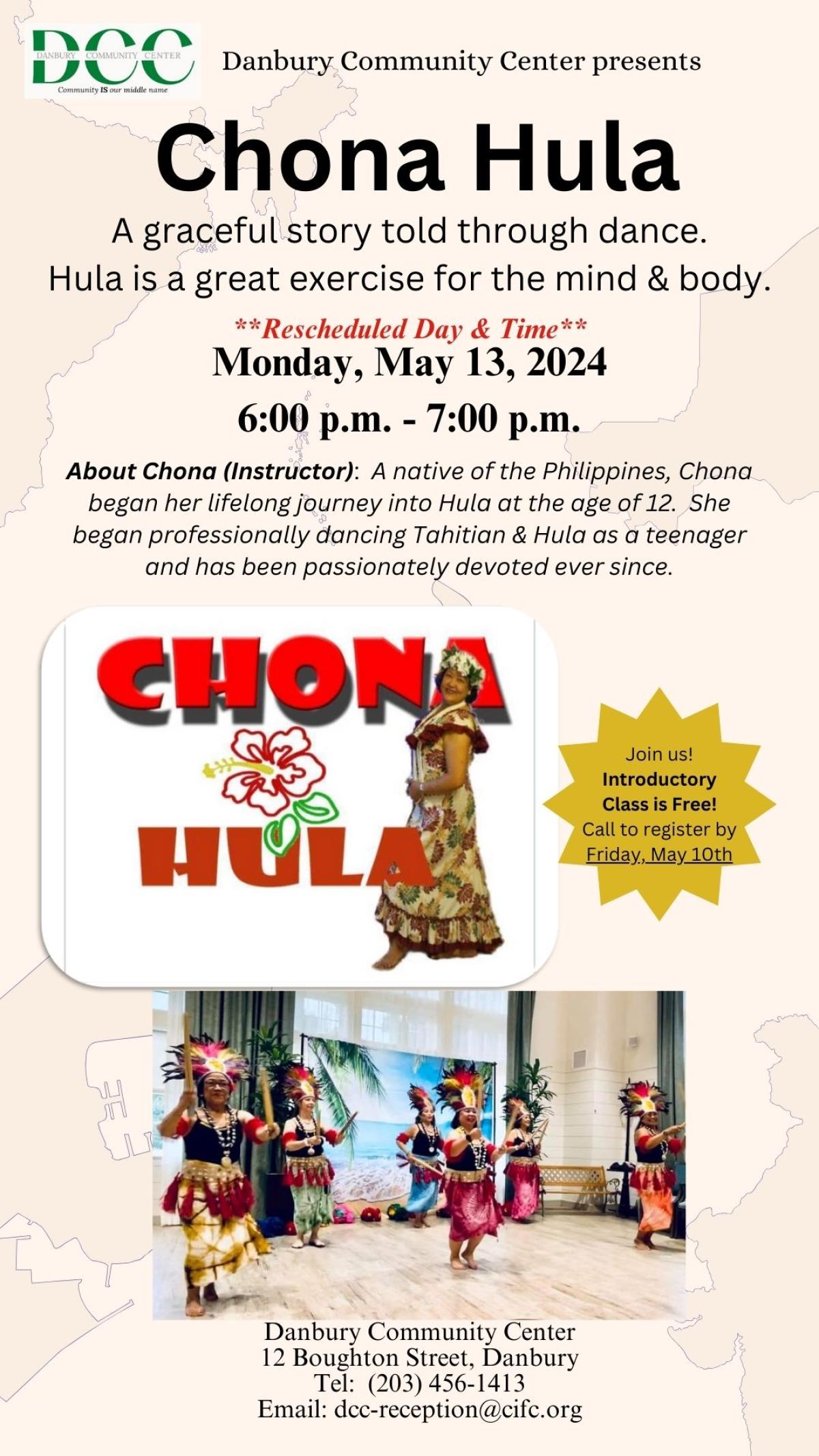Chona Hula Class Flyer : May 13