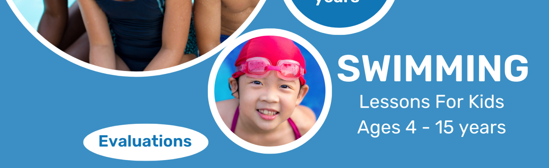 Swimming lesson flyer in English