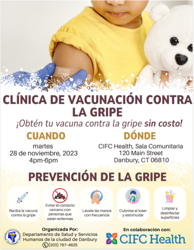 Spanish Vaccine Clinic flyer