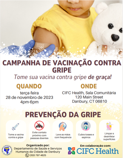 Portuguese Vaccine Clinic flyer