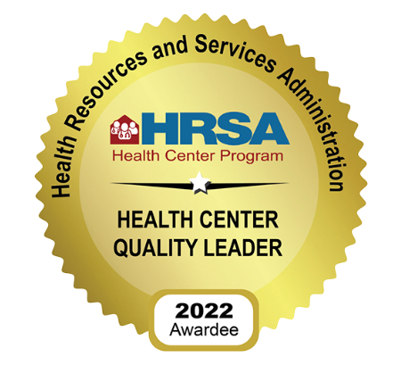 HRSA 2022 Gold Quality badge: Health Center Quality Leader