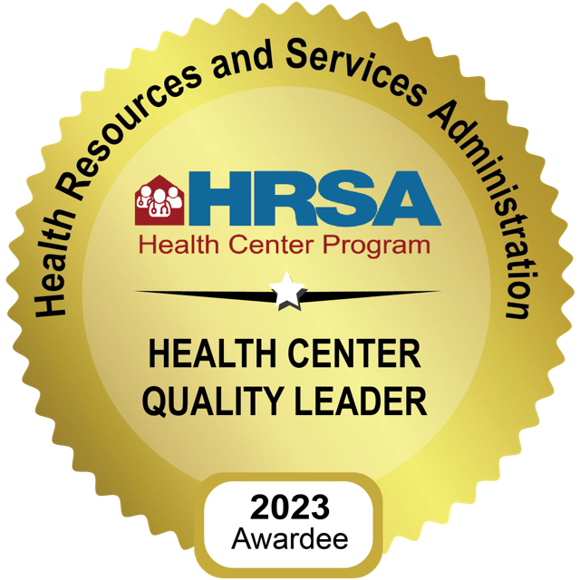 HRSA 2023 Gold Quality badge: Health Center Quality Leader