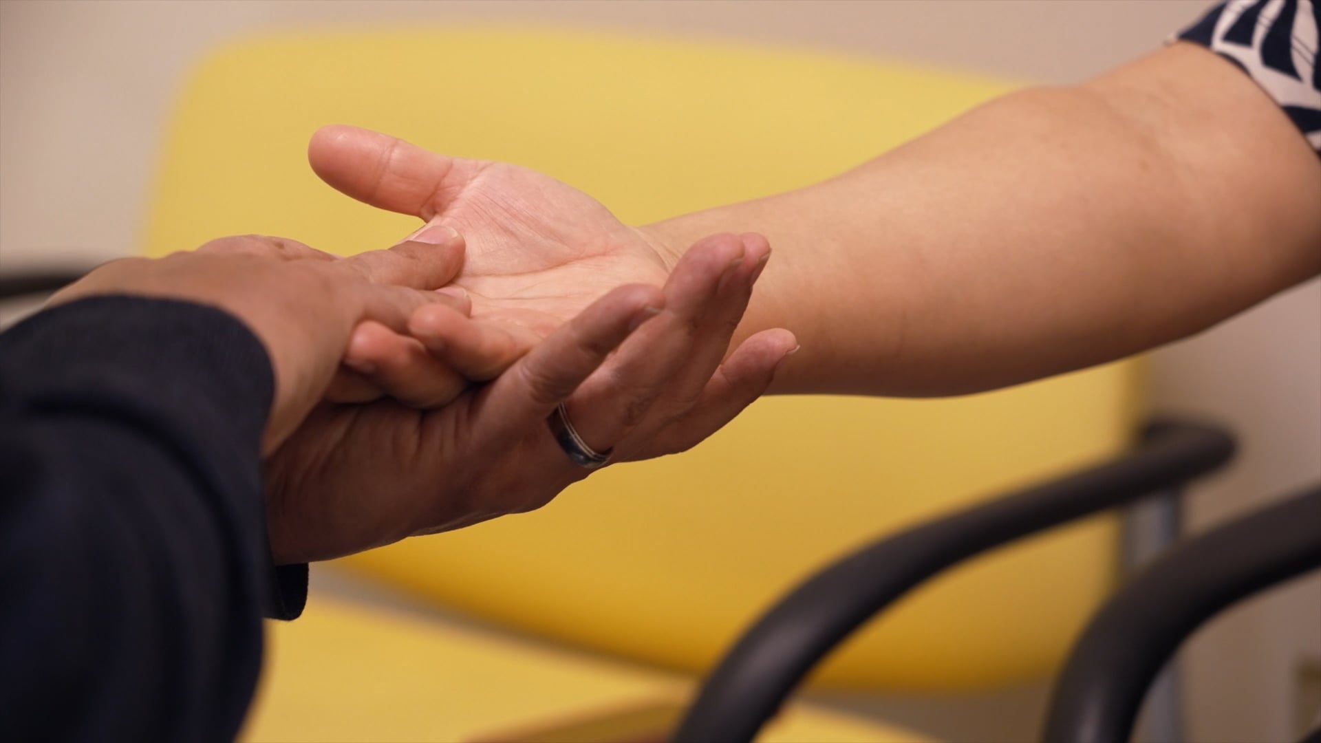 holding hands